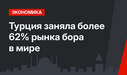  Турция заняла более 62% рынка бора в мире