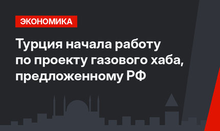 Турция начала работу по проекту газового хаба, предложенному РФ
