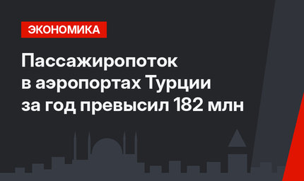 Пассажиропоток в аэропортах Турции за год превысил 182 млн
