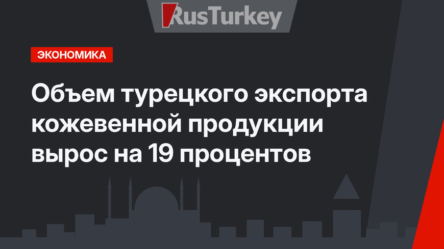 Объем турецкого экспорта кожевенной продукции вырос на 19 процентов