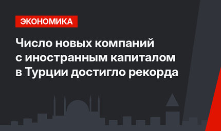 Число новых компаний с иностранным капиталом в Турции достигло рекорда