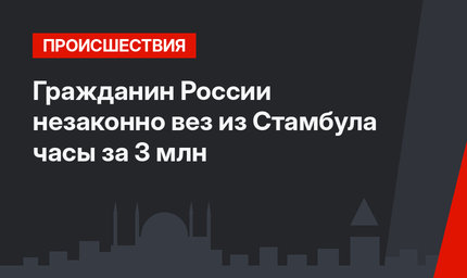Гражданин России незаконно вез из Стамбула часы за 3 млн 
