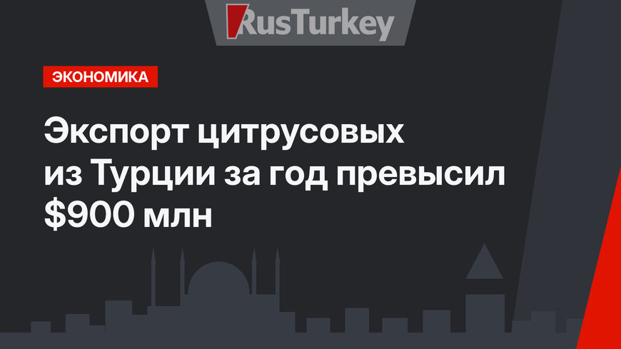 Экспорт цитрусовых из Турции за год превысил $900 млн