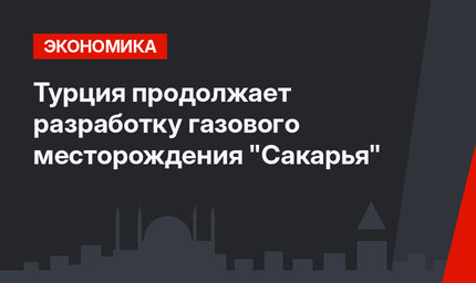 Турция продолжает разработку газового месторождения "Сакарья"