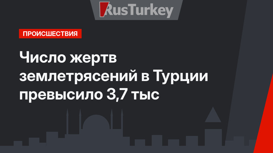  Число жертв землетрясений в Турции превысило 3,7 тыс