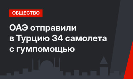 ОАЭ отправили в Турцию 34 самолета с гумпомощью