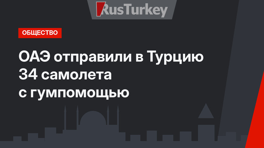 ОАЭ отправили в Турцию 34 самолета с гумпомощью