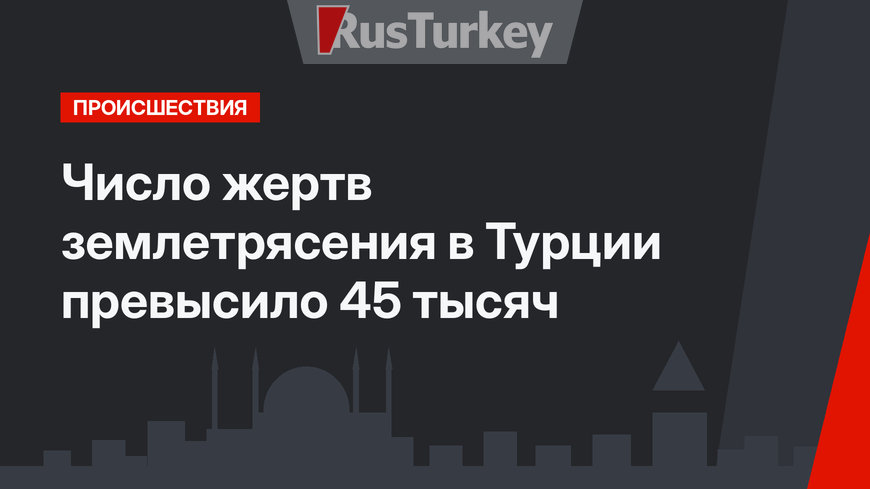 Число жертв землетрясения в Турции превысило 45 тысяч