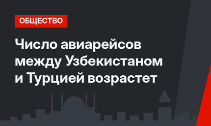 Число авиарейсов между Узбекистаном и Турцией возрастет