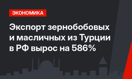 Экспорт зернобобовых и масличных из Турции в РФ вырос на 586%