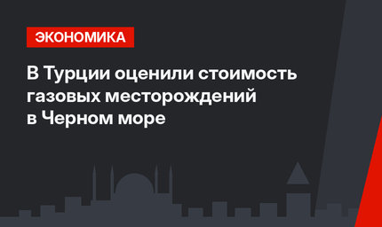 В Турции оценили стоимость газовых месторождений в Черном море