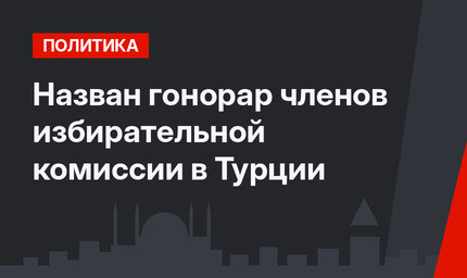 Назван гонорар членов избирательной комиссии в Турции
