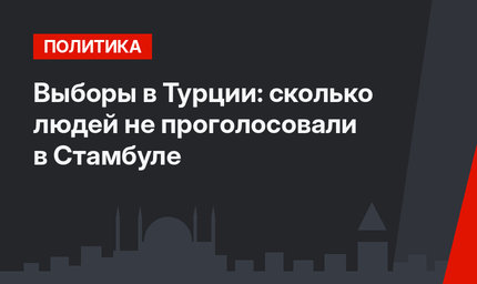 Выборы в Турции: сколько людей не проголосовали в Стамбуле