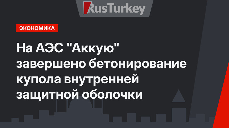 На АЭС "Аккую" завершено бетонирование купола внутренней защитной оболочки