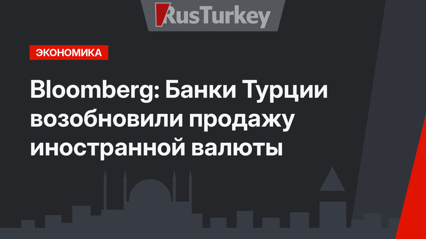 Bloomberg: Банки Турции возобновили продажу иностранной валюты