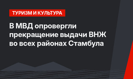 В МВД опровергли прекращение выдачи ВНЖ во всех районах Стамбула