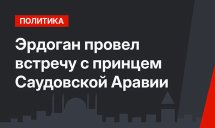Эрдоган провел встречу с принцем Саудовской Аравии