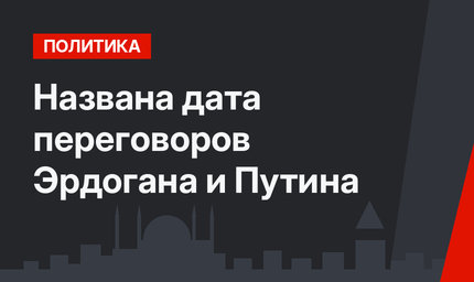 Названа дата переговоров Эрдогана и Путина