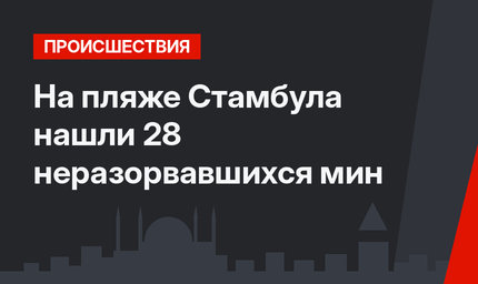 На пляже Стамбула нашли 28 неразорвавшихся мин