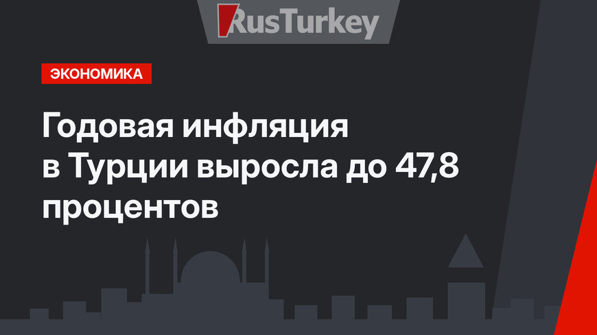 Годовая инфляция в Турции выросла  до 47,8 процентов