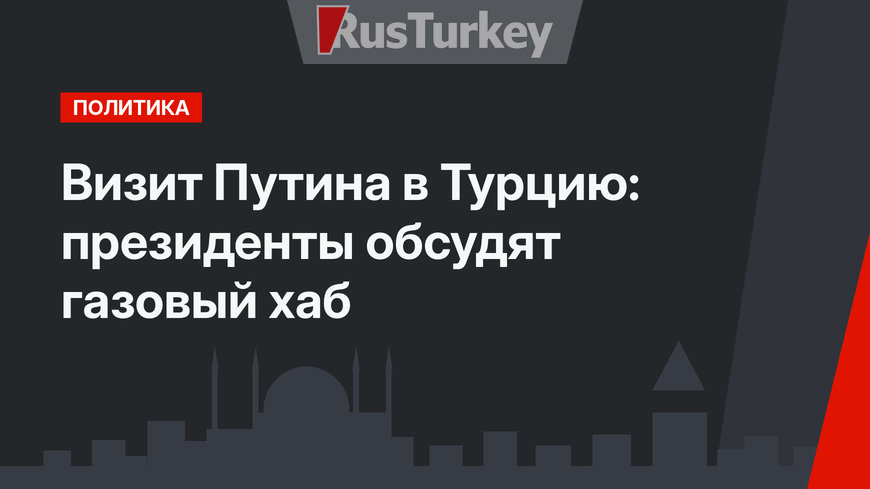Визит Путина в Турцию: президенты обсудят газовый хаб