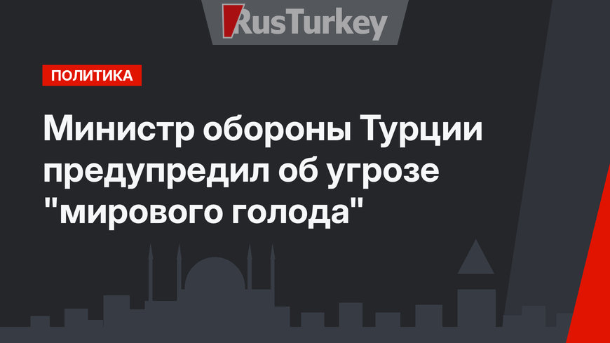 Министр обороны Турции предупредил об угрозе "мирового голода"
