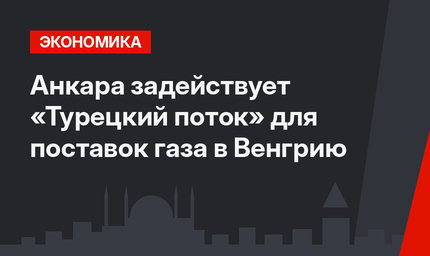 Анкара задействует «Турецкий поток» для поставок газа в Венгрию