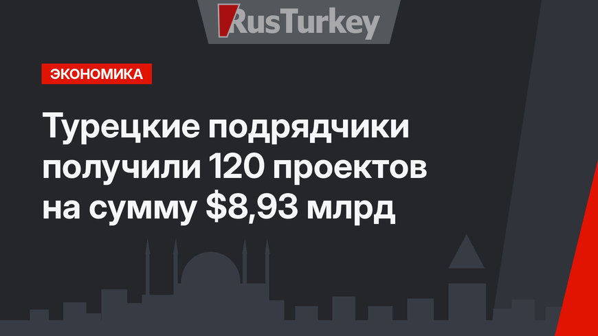 Турецкие подрядчики получили 120 проектов на сумму $8,93 млрд