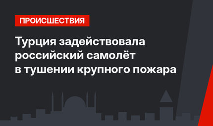 Турция задействовала российский самолёт в тушении крупного пожара