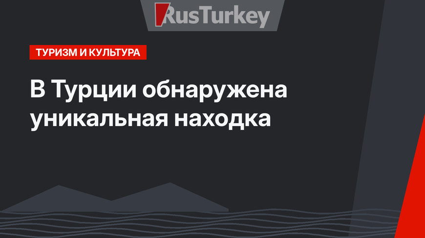 В Турции обнаружена уникальная находка