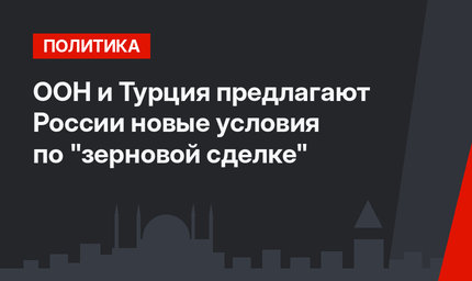 ООН и Турция предлагают России новые условия по "зерновой сделке"