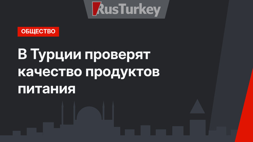 В Турции проверят качество продуктов питания
