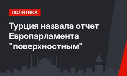 Турция назвала отчет Европарламента "поверхностным"