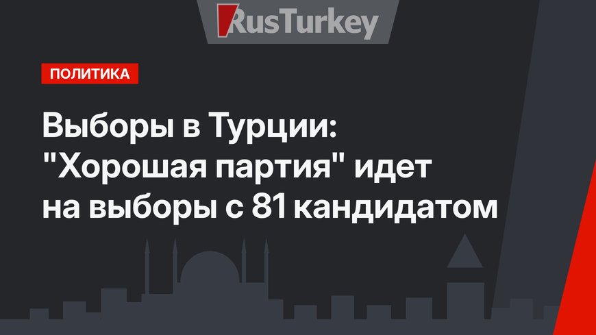 Выборы в Турции: "Хорошая партия" идет на выборы с 81 кандидатом