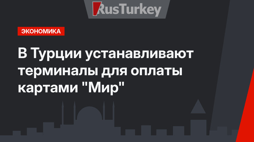 В Турции устанавливают терминалы для оплаты картами "Мир"