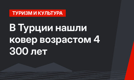 В Турции нашли ковер возрастом 4 300 лет