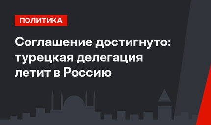 Соглашение достигнуто: турецкая делегация летит в Россию