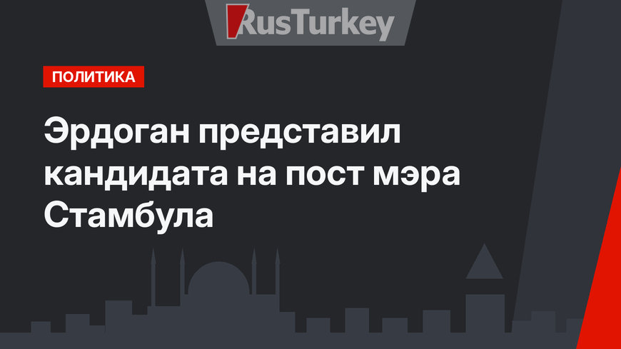 Эрдоган представил кандидата на пост мэра Стамбула