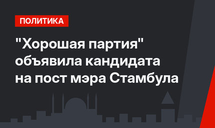 "Хорошая партия" объявила  кандидата на пост мэра Стамбула
