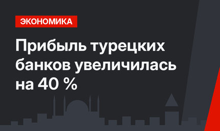 Прибыль турецких банков увеличилась на 40 %
