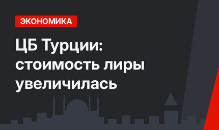 ЦБ Турции: стоимость лиры увеличилась