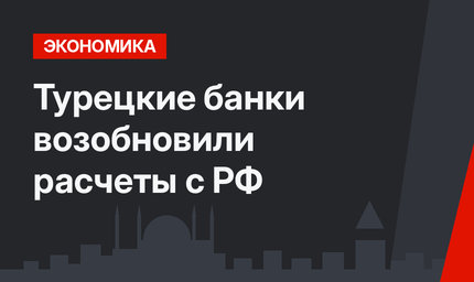 Турецкие банки возобновили расчеты с РФ