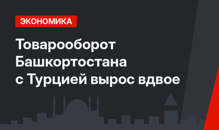 Товарооборот Башкортостана с Турцией вырос вдвое