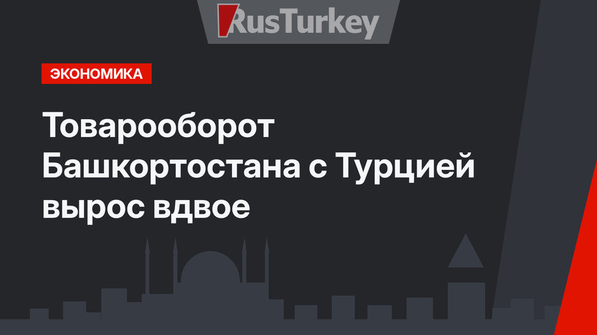 Товарооборот Башкортостана с Турцией вырос вдвое