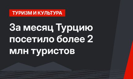За месяц Турцию посетило более 2 млн туристов