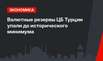 Валютные резервы ЦБ Турции упали до исторического минимума