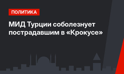 МИД Турции соболезнует пострадавшим в «Крокусе»