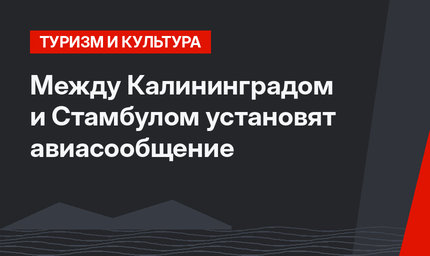 Между Калининградом и Стамбулом установят авиасообщение