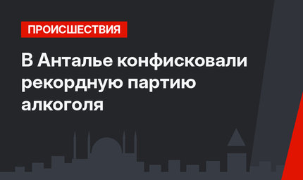 В Анталье конфисковали рекордную партию алкоголя