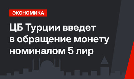 ЦБ Турции введет в обращение монету номиналом 5 лир